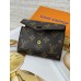 Жіночий гаманець Louis Vuitton коричневий + чорний конверт міні Луї Віттон