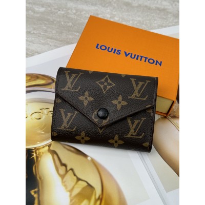 Жіночий гаманець Louis Vuitton коричневий + чорний конверт міні Луї Віттон