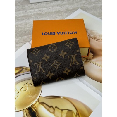 Жіночий гаманець Louis Vuitton коричневий + чорний конверт міні Луї Віттон