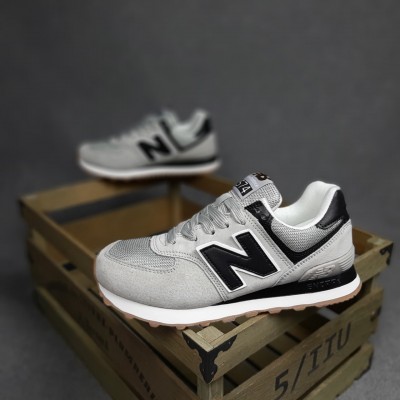 New Balance 574 светло серые на бежевом, Размер 37