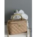 Сумка жіноча клатч Chanel класична Lambskin бежевий Шанель