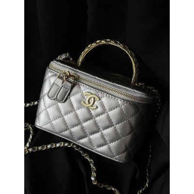 Сумка жіноча клатч Chanel класична Lambskin срібло Шанель Сумка жіноча клатч Chanel класична Lambskin срібло Шанель