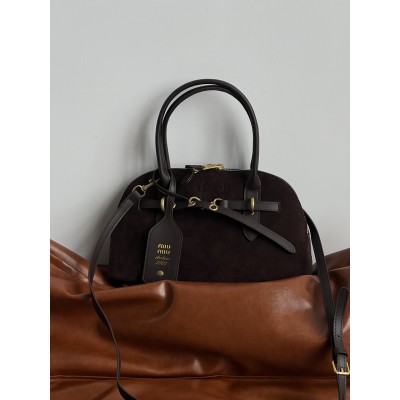 Сумка жіноча Miu Miu Aventure Nappa Suede шоколадний замш через плече Міу Міу Сумка жіноча Miu Miu Aventure Nappa Suede шоколадний замш через плече Міу Міу