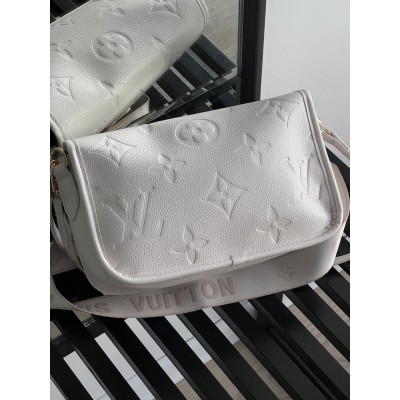 Жіноча сумка Louis Vuitton Diane Empreinte крос боді білий стьобаний Луї Віттон