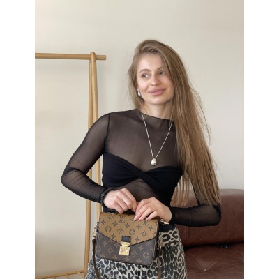 Cумка женская Луи Витон через плечо Louis Vuitton Medium Pochette коричневый монограмм