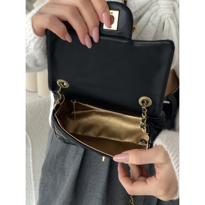 Сумка жіноча клатч через плече Chanel Classic Шанель чорний міні