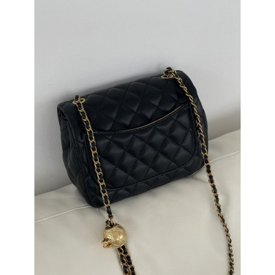 Сумка жіноча клатч через плече Chanel Classic Шанель чорний міні