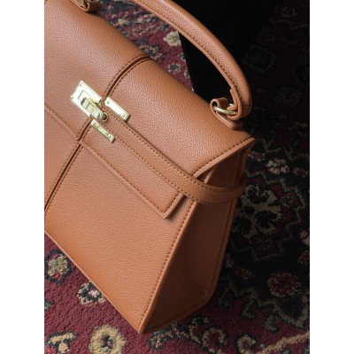 Сумка жіноча JW PEI Elise Large Top Handle Bag коричневий золото міні через плече