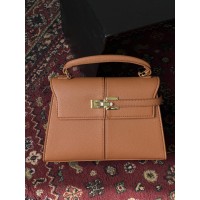 Сумка женская JW PEI Elise Large Top Handle Bag коричневый золото мини через плечо