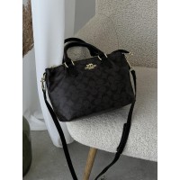Жіноча сумка Coach Georgia Satchel Bag коричневий Коуч через плече