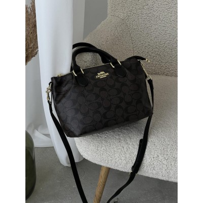 Женская сумка Coach Georgia Satchel Bag коричневый Коуч через плечо