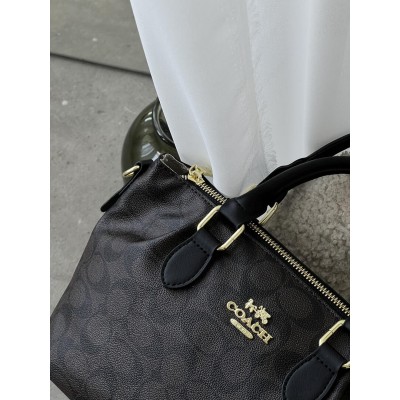Жіноча сумка Coach Georgia Satchel Bag коричневий Коуч через плече
