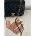 Сумка жіноча клатч через плече Chanel Classic Шанель чорний міні