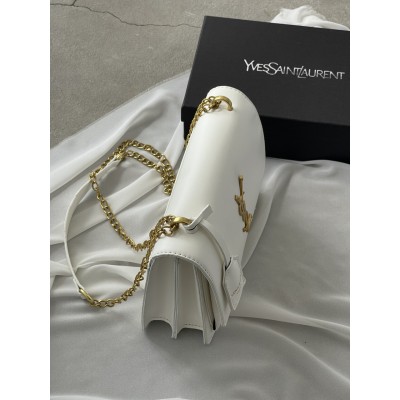 Женская сумка Yves Saint Laurent  Sunset Medium YSL Ив Сен Лоран белый