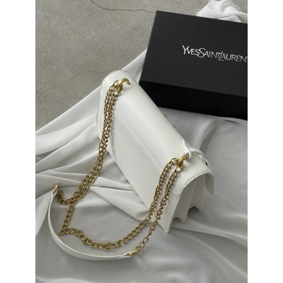 Женская сумка Yves Saint Laurent  Sunset Medium YSL Ив Сен Лоран белый