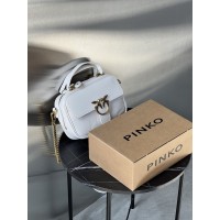 Жіноча сумка Pinko Love Mini Square Simply кремовий через плече Пінко (PREMIUM)