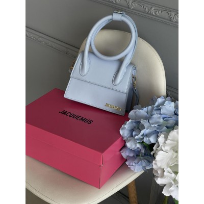 Сумка жіноча Jacquemus Le Chiquito Noeud блакитний клатч Жакмюс Premium Сумка жіноча Jacquemus Le Chiquito Noeud блакитний клатч Жакмюс Premium