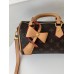 Жіноча сумка Louis Vuitton Nano Speedy барильце коричневе через плече Луї Віттон