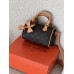 Жіноча сумка Louis Vuitton Nano Speedy барильце коричневе через плече Луї Віттон