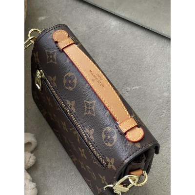 Сумка Луї Вітон коричневий метис з бежевим міні Louis Vuitton Pochette Metis