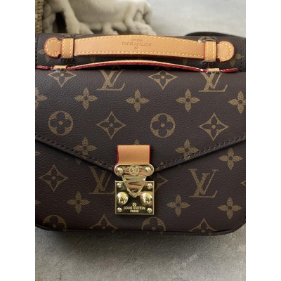 Сумка Луї Вітон коричневий метис з бежевим міні Louis Vuitton Pochette Metis