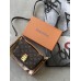 Сумка Луї Вітон коричневий метис з бежевим міні Louis Vuitton Pochette Metis