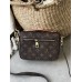 Сумка Луї Вітон метис коричневий зі світло-бежевим міні Louis Vuitton Pochette Metis
