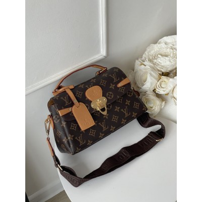 Жіноча сумка Луї Віттон саквояж велика Louis Vuitton коричневий з рудим Жіноча сумка Луї Віттон саквояж велика Louis Vuitton коричневий з рудим