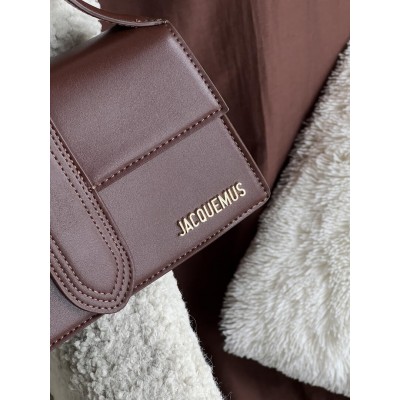 Жіноча сумка Jacquemus Le Grand Bambino шоколадний крос боді Жакмюс