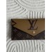 Жіночий гаманець Louis Vuitton монограм подвійний на кнопці Луї Віттон