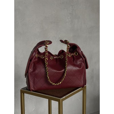 Сумка жіноча Chanel 25 Small Handbag Premium бордовий Шанель торба
