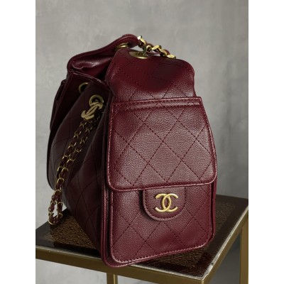 Сумка жіноча Chanel 25 Small Handbag Premium бордовий Шанель торба
