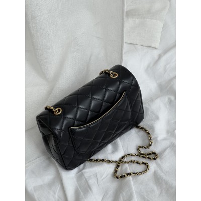 Сумка жіноча Chanel Classic 1.55 Small Single Flap Premium чорний через плече Шанель