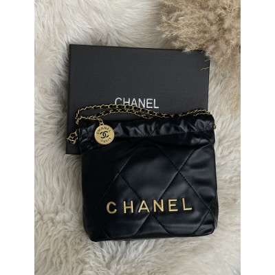 Сумка жіноча клатч через плече Chanel 22 Mini Handbag Шанель чорний мішок 22 Міні Сумка жіноча клатч через плече Chanel 22 Mini Handbag Шанель чорний мішок 22 Міні