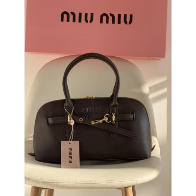 Сумка жіноча Miu Miu Aventure Nappa Leather шоколадний класичний крос боді Міу Міу Сумка жіноча Miu Miu Aventure Nappa Leather шоколадний класичний крос боді Міу Міу