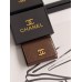 Гаманець жіночий Chanel mini шоколадний з коробкою Шанель