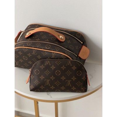 Жіноча косметичка Louis Vuitton Dopp Kit коричневий + беж Луї Віттон Жіноча косметичка Louis Vuitton Dopp Kit коричневий + беж Луї Віттон