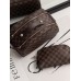 Жіноча косметичка Louis Vuitton Dopp Kit коричневий в клітинку Луї Віттон