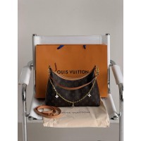 Сумка женская Louis Vuitton Boulogne Premium через плече коричневый + бежевый Луи Виттон