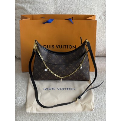 Сумка жіноча Louis Vuitton Boulogne Premium через плече коричневий + чорний Луї Віттон Сумка жіноча Louis Vuitton Boulogne Premium через плече коричневий + чорний Луї Віттон