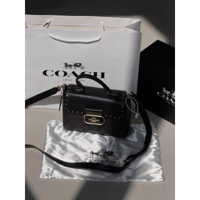 Сумка женская Coach Morgan Top Handle Satchel Premium через плече шоколадный Коуч Сумка женская Coach Morgan Top Handle Satchel Premium через плече шоколадный Коуч