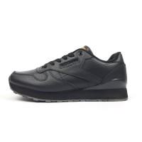 Reebok Classic Leather черные на серой, Размер 37