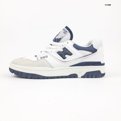 New Balance 550 білі з синім шкіра/замша, Розмір 43