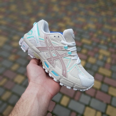 Asics Gel Kahana 8 бежевые с пудрой и салатовым, Размер 38