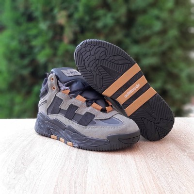 Adidas Niteball високі сірі з гірчичним, Розмір 39