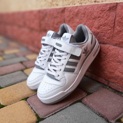 Adidas Forum LOW Білі із сірим, Розмір 44
