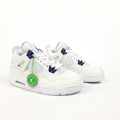 Nike AIR Jordan 4 Retro білі з бузковим, Розмір 37