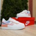 Nike Air Force 1 Shadow білі з блакитним і пудрою, Розмір 36