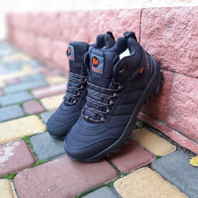 Merrell Moc ll высокие черные с оранжевым, размер 44