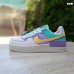Nike Air Force 1 Shadow бежеві з бірюзою і бузковим, Розмір 38